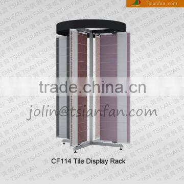 CF114 Ceramic Tile Fair Booth Mdf Stands / Page Turning Type Rack