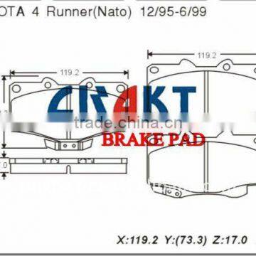 GOOD QUALITY BRAKE PAD FOR TOYOTA