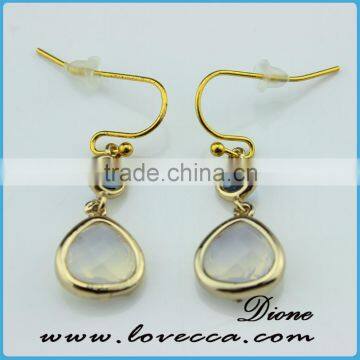 Tear Drop shape Hook earrings glass stone earring for gift