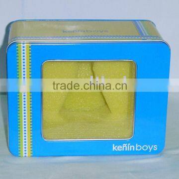 PVC window Tin box, Jewely rectangle tin box