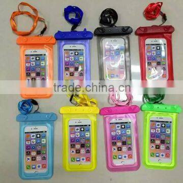 Different color pvc mobile phone waterproof bag (in stock)