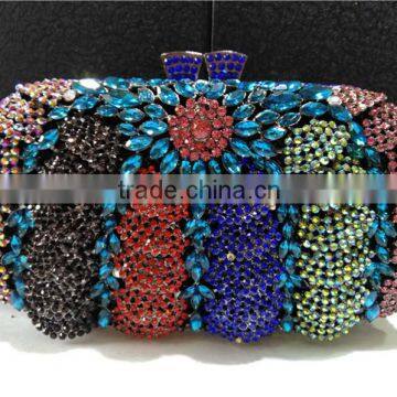 multi color Colorful crystal stone and rhinestone evening clutch Cute fish Evening Bags FH10-1