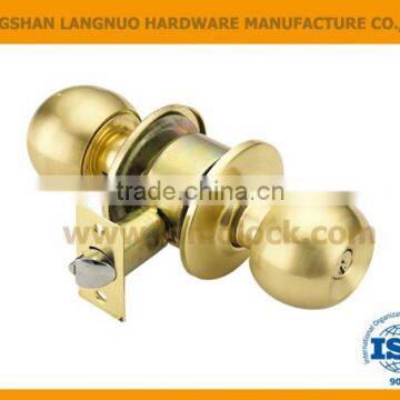 2016 Best quality brass ball knob door lock cylindrical door locks