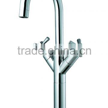 chrome color double handle water faucet 17/B823