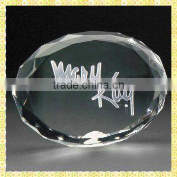 Hot Sale Engraved Glass Block Paperweight For Girlfriend Gifts