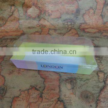 Custom printed paper cake box with clear plastic cover wholesale China