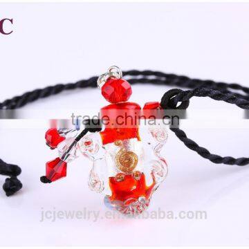 Murano Glass Perfume Bottle Imitation Wish Jewelry Semi-finished Necklace Pendant photo-6