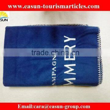 dark blue one side anti-pilling airline blanket