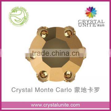 Crystal Unite Lead Free Chaton in Crown Setting, Crystal Monte Carlo