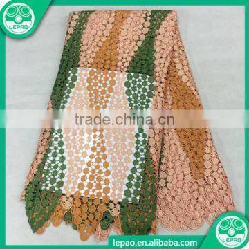 2016 African Cupion Guipure Lace Fabric,Embroidered Guipure Water Soluble Lace Fabrics photo-5