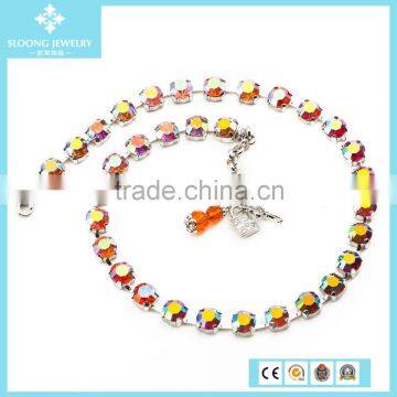 Top Selling 2015 Latest Design Beaded Necklace With Rainbow Colors Austria Crystals photo-5