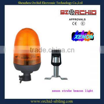 Din pole mount 80v amber pc material xenon strobe warning light