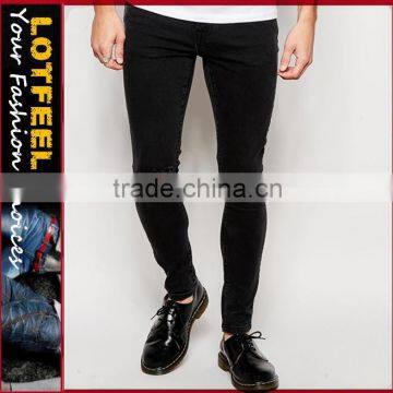 fantasy brand jeans Distressed denim man skinny jeans pant with Rip Knee denim for jeans fantasy brand jeans (LOTA063)