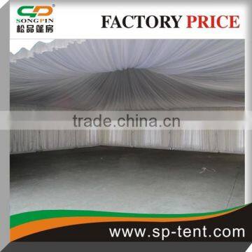 Clear PVC 12x12m High Peak Opened Pagoda Tent in White With White Ceiling Lining for 100 People Wedding Party photo-3