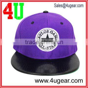 new style 6-panel snake leather snapback hats