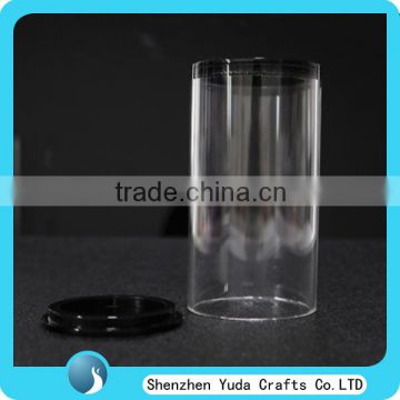 Clear plastic packaging tube box acrylic hard tube with cover and base