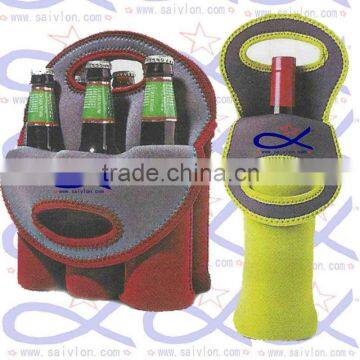 Custom Logo Two Pack Neoprene Beer Bottle Holder With Strap photo-5