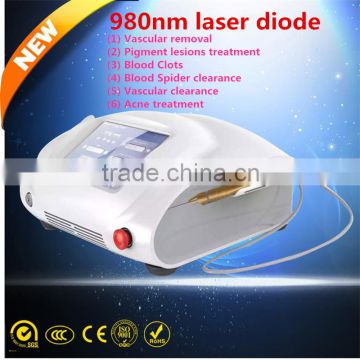 CE approved High frecuency 980nm laser spider vein removal vascular removal machine