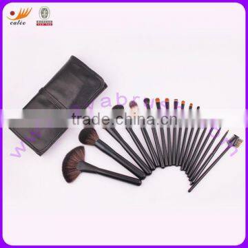 18 pcs high quality nature hair Makeup Brushes in black bag