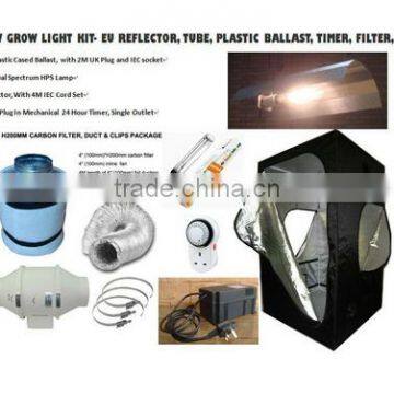 hydroponics kit:reflector, ballast, carbin filter,grow tent