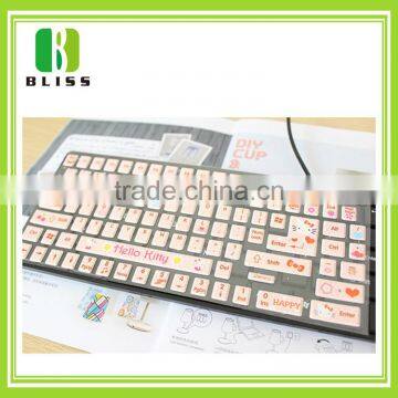 Custom Note Book Decorative Arabic Lapto Keyboard Label Fluorescent Keyboard Sticker photo-2