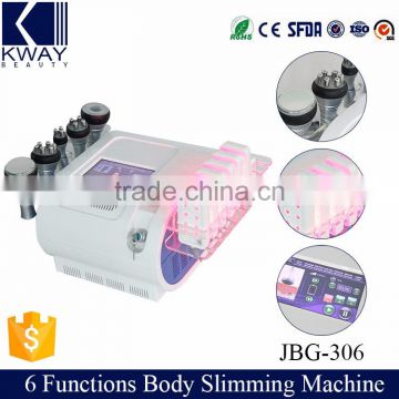 Beauty Salon Equipment 6 In 1 RF Laser Skin Rejuvenation Ultrasonic Cavitation Vacuum Slimming Machine With Factory Price 1MHz