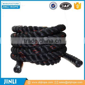 Black high strength fitness battle rope,outdoor training rope