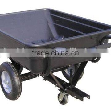 Poly tray garden dump trailer for tractors and ATV