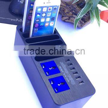 Multi-Functional Smart Digital Power Charger With 6 Ports For IPhone 6s IPad Air Mini Samsung Smartphone Tablet Laptop photo-6