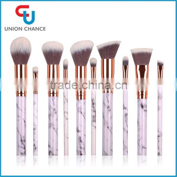 10Pcs Go Pro Premium Makeup Brush Sets with Marble Patterned Handle