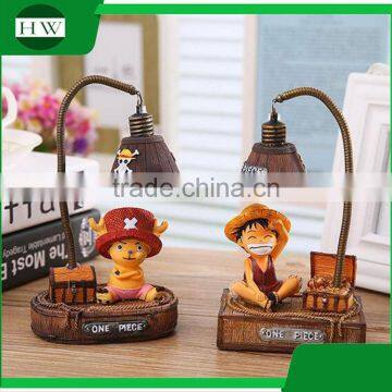 Resin Decorative Cartoon One Piece Eye Protection Battery Operated Led Study Reading Desk Table Night Light Lamp photo-2