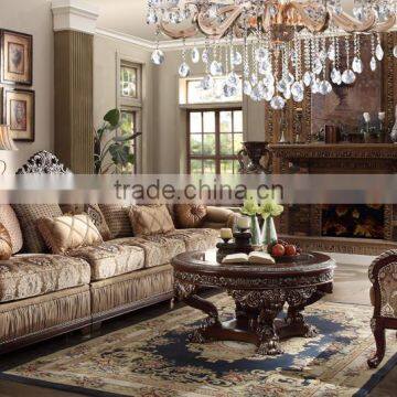 Imperial American Palace Living Room Sectional Sofa/Latest Ornate European Sofa (MOQ=1 Set)