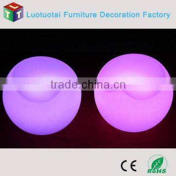 Plastic Living Room Furniture LED Round Sofa Set