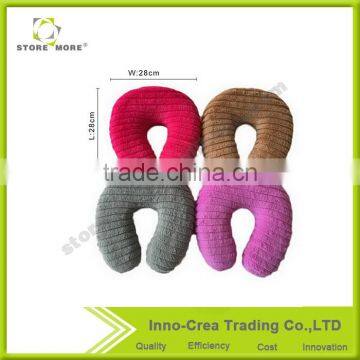 Wholecolored and Stripe U Shape Neck Pillow photo-2