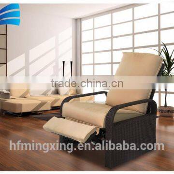 Outdoor garden rattan wicker recliner sofa china