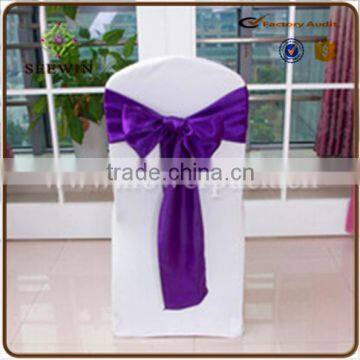 Vivid Color Chiffon Satin Fabric Chair Sash for Chair Deco photo-4