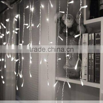 Waterproof pvc cable led twinkle or static lights 5m 216led icicle light