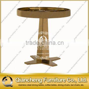 Hotel Project Wedding Event Using Round Marble Rose Golden Side Table photo-2