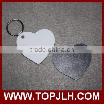 Sublimation wood cheap custom printed heart shaped keychain