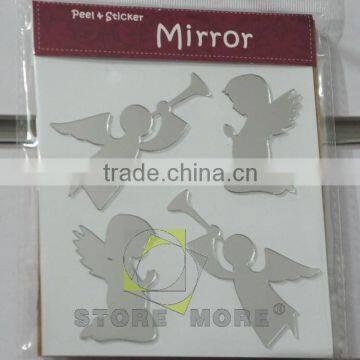 Angel Mirror Baby's Room Acrylic Wall Stickers