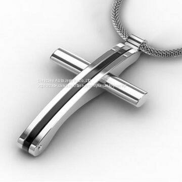 OEM / ODM Stainless Steel Pendant Black Cross Fashion photo-5