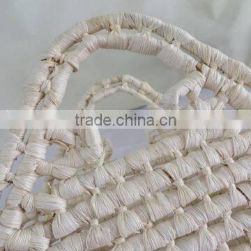Large Natural Carry Woven Straw Shopping Basket photo-4
