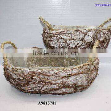 birch bark basket for balcony