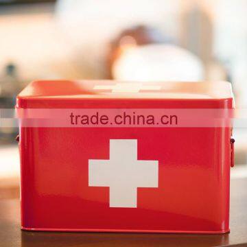 Multifunctional Rectangle Metal Medicine Storage Box Portable First Aid Cabinet photo-3