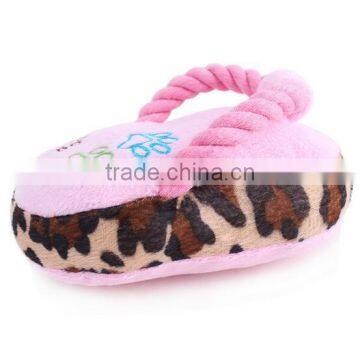 New Products 2017 Plush Slipper Squeaky Dog Toy Pet Toys for Dog With Cotton Rope photo-2