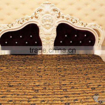 Luxurious Brown Silk Blanket With Sewing, 100% Handicraft in Vietnam, Blanket and Pillow Cover photo-2