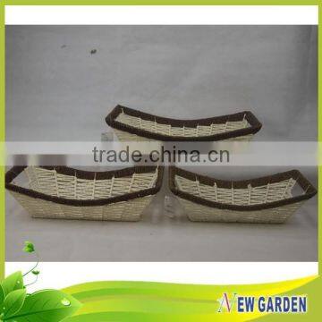 Factory Prices Brightly Round/Square/Retangle White Nylon Rope Basket