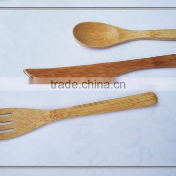 Wood Dinnerware Bamboo Kitchenware Spoon Fork Knife for Hotel or Restaurant photo-4