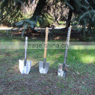 High Grade Wooden Handle Stainless Steel Survival Camping Garden Shovel for Garden Digging