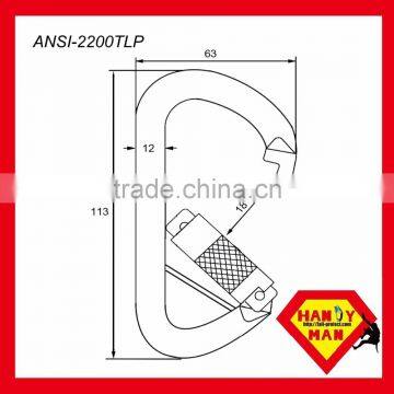 Galvanized Steel Captive Pin Type D ANSI 50kN Carabiner photo-4